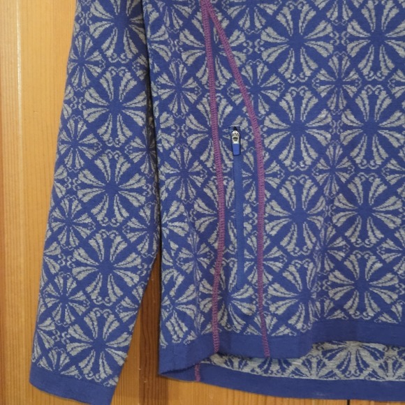 Title Nine Half Zip Pullover Merino Wool blend Sweater Purple size M - Picture 10 of 13